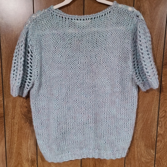 Vintage hand knit sweater tee - Picture 2 of 6
